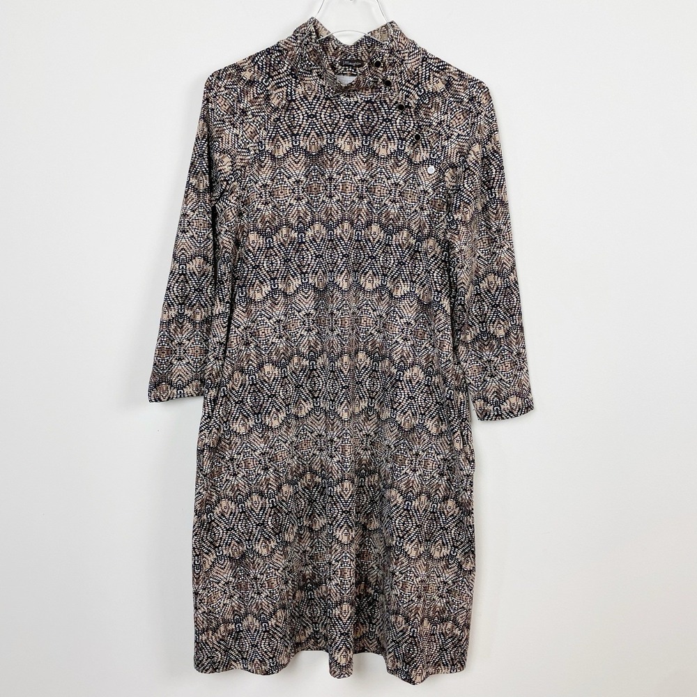 J. Mclaughlin Christabel Catalina Cloth Shift Dress Knit Medium Preppy Coastal